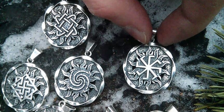 Wealth attracting Slavic silver amulets