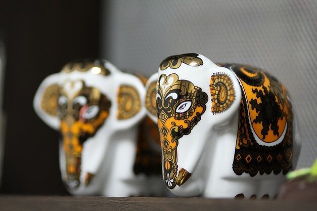 Figurine in the form of an elephant brings luck in the job
